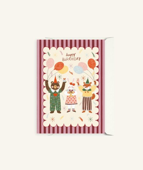 Animals & Balloons | Children's Birthday Card