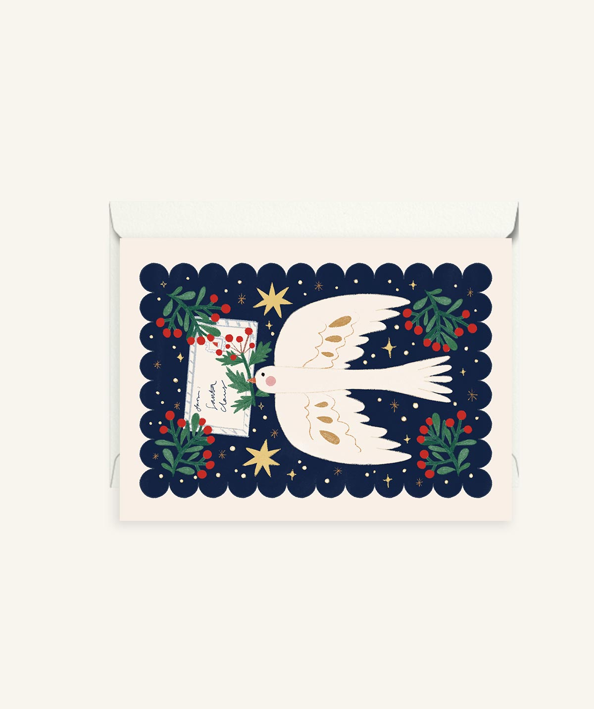 Bird with a Letter | Christmas Card