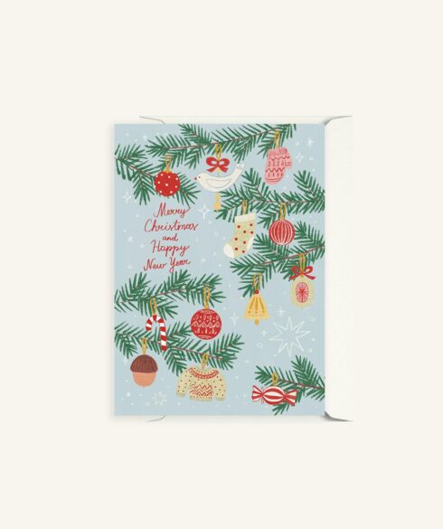 Colourful Ornaments | Christmas Card