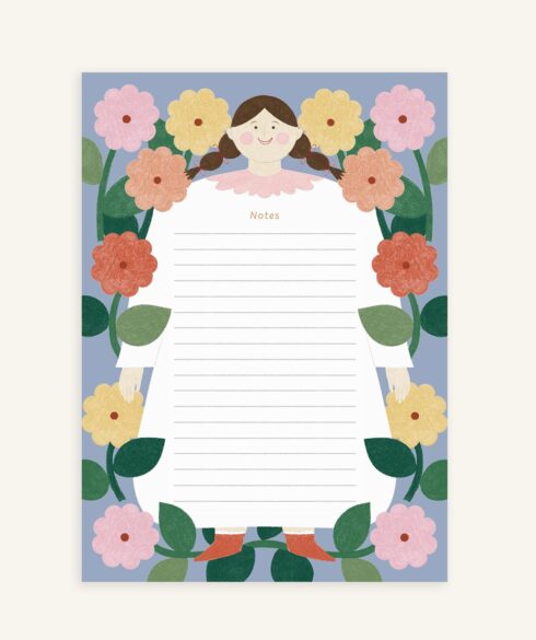 Lady with Flowers | A5 Notepad