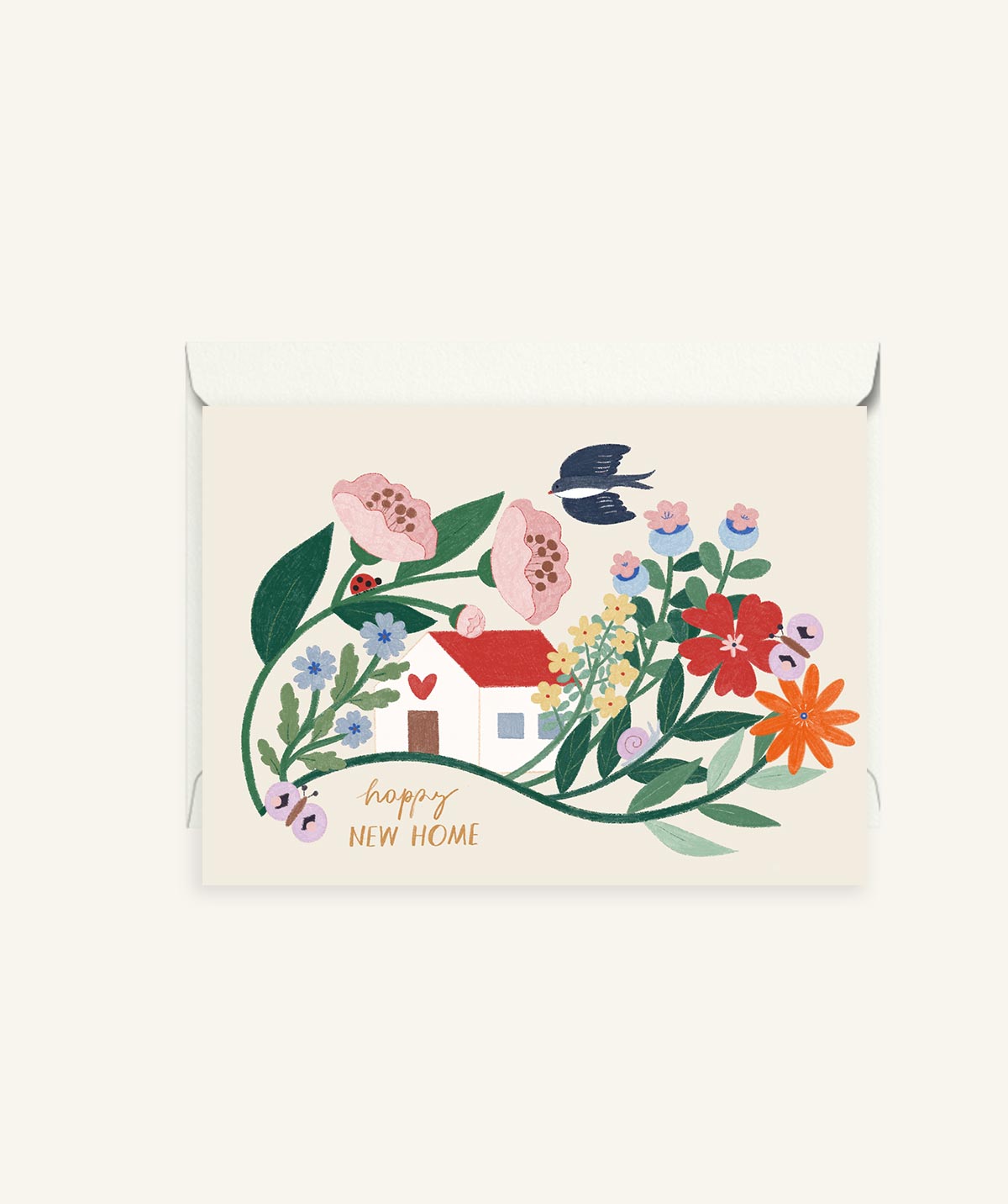 Swallow & Blooms | New Home Card